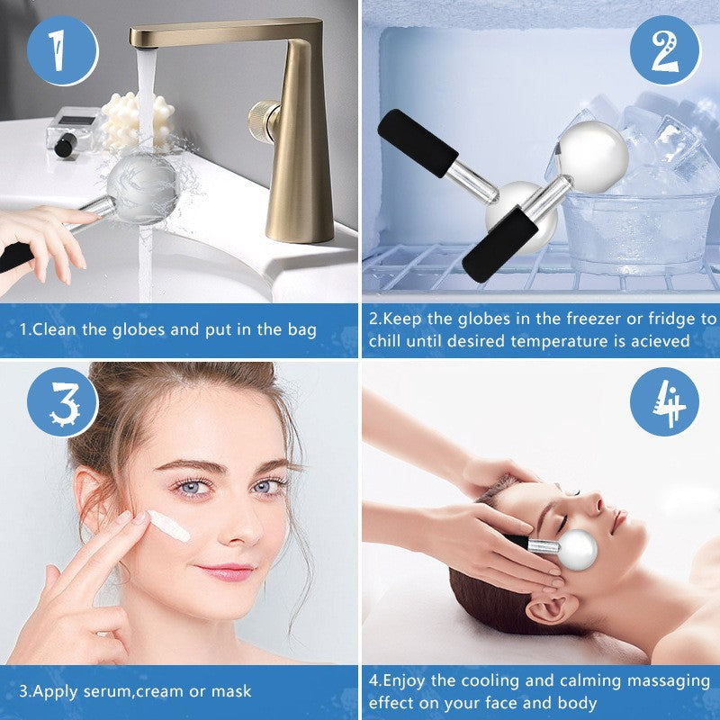 CryoGlow Ice Globes – Spa-Style Cooling Facial Massage Set