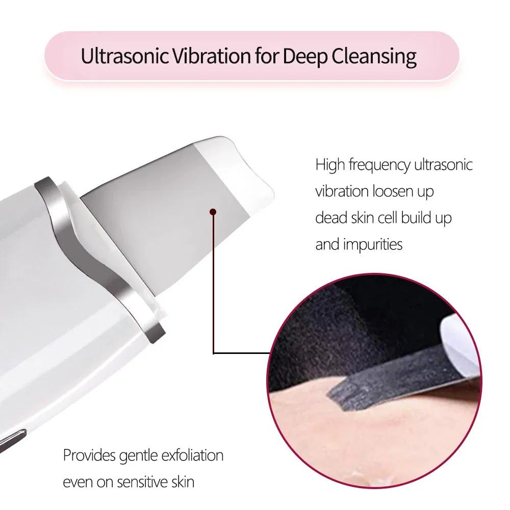 PoreGlow Ultrasonic Skin Scrubber for Deep Facial Cleansing