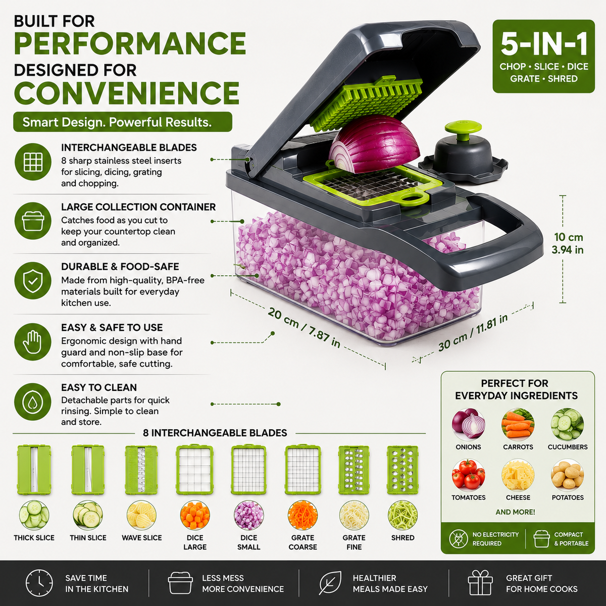 5-in-1 Vegetable Cutter & Chopper