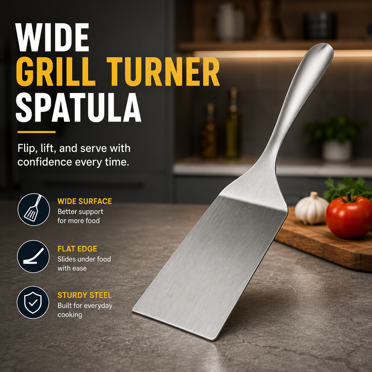 Wide Grill Turner Spatula