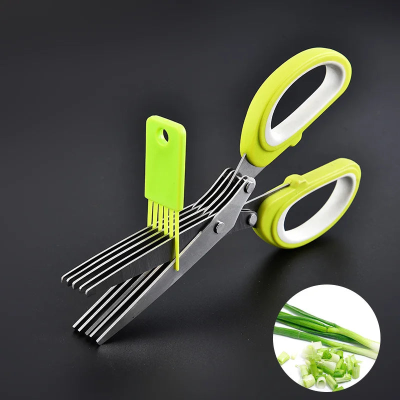 5 Blade Herb Scissors with Cover