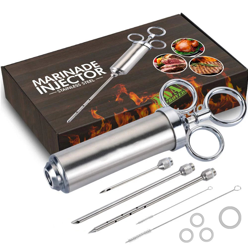 Stainless Steel Meat Marinade Injector Kit