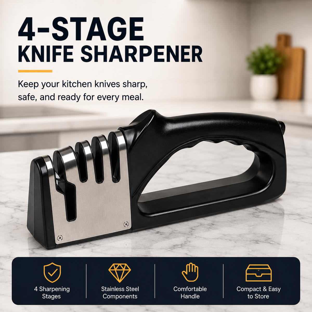 4-Stage Knife Sharpener